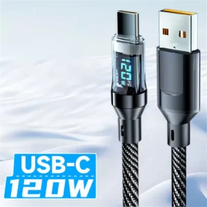 Nnbili 120w tipo c para tipo c cabo de telefone cabo de carregamento