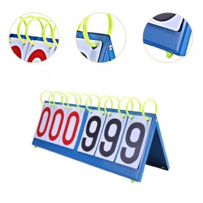 PLACAR 6 DIGITOS DE MESA GRANDE CONTADOR DE PONTOS TRIPLO 999 PONTOS MARCADOR MANUAL BASQUETE FUTEBOL VOLEI - Imagem 5