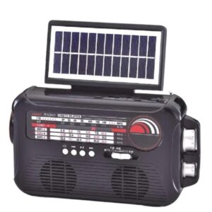 RADIO CAIXA DE SOM PLACA SOLAR BLUETOOTH LANTERNA CAMPING PORTATIL EMERGENCIA AM FM USB SD PRAIA RETRO RECARREGAVEL BIVO
