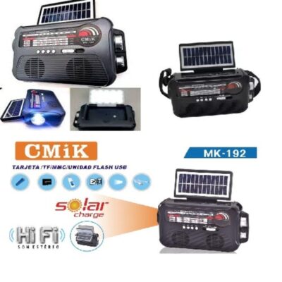 RADIO CAIXA DE SOM PLACA SOLAR BLUETOOTH LANTERNA CAMPING PORTATIL EMERGENCIA AM FM USB SD PRAIA RETRO RECARREGAVEL BIVO - Imagem 7