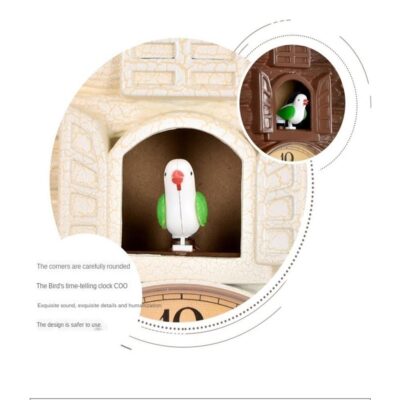 RELOGIO CUCO DE PAREDE 3D PENDULO MUSICAL ESTILO MADEIRA ALEMAO VINTAGE DECORATIVO ESCRITORIO SALA PASSARO - Imagem 4