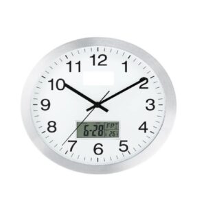 RELOGIO PAREDE COMPLETO TERMOMETRO DIGITAL CALENDARIO DESPERTADOR ESCRITORIO SALA ESCRITORIO CONSULTORIO MEDIDOR TEMPERA