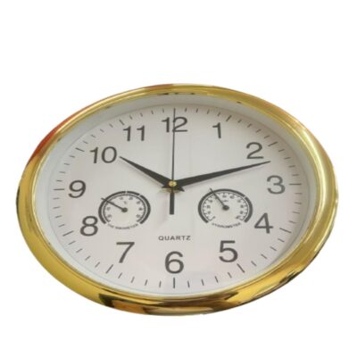 RELOGIO TERMOMETRO HIGROMETRO DE PAREDE COZINHA ESCRITORIO SALA QUARTO CONSULTORIO MEDIDOR TEMPERATURA UMIDADE LUXO - Imagem 2