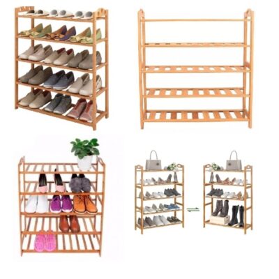 SAPATEIRA EM BAMBU ORGANIZADOR ESTANTE COM 5 PRATELEIRAS 15 PARES DE SAPATOS ORGANIZADOR DE CASA ECOLOGICO EM MADEIRA DE