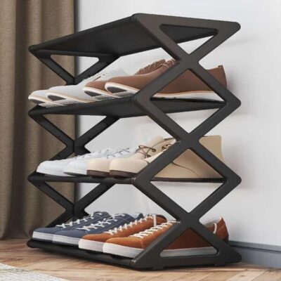 SAPATEIRA INDUSTRIAL 4 PRATELEIRAS ORGANIZADOR VINTAGE 8 PARES SAPATOS QUARTO BRINQUEDOS COMODA ESTANTE - Imagem 2
