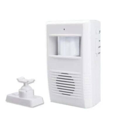 SENSOR PRESENCA LONGO ALCANCE CAMPAINHA SEM FIO ALARME MOVIMENTO MUSICAL ANUNCIADOR SONORO DETECTOR PESSOAS