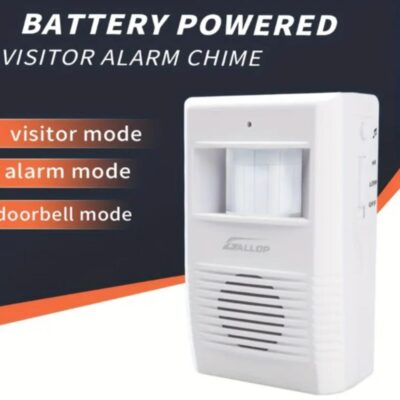 SENSOR PRESENCA LONGO ALCANCE CAMPAINHA SEM FIO ALARME MOVIMENTO MUSICAL ANUNCIADOR SONORO DETECTOR PESSOAS - Imagem 3