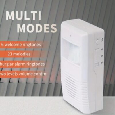 SENSOR PRESENCA LONGO ALCANCE CAMPAINHA SEM FIO ALARME MOVIMENTO MUSICAL ANUNCIADOR SONORO DETECTOR PESSOAS - Imagem 5