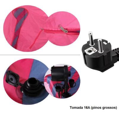 SPA PORTATIL SAUNA MAQUINA A VAPOR BANHEIRA OFURO GELO INFLAVEL ADULTO TERMICA BARRACA INTERNA PISCINA PESSOAL 220V - Imagem 6