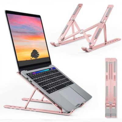 SUPORTE NOTEBOOK ARTICULADO LAPTOP PORTATIL ERGONOMICO SLIM DOBRAVEL BASE AJUSTAVEL TABLET ANTIDERRAPANTE MESA BANCADA E