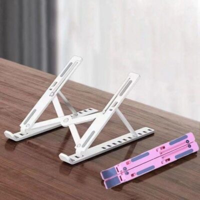 SUPORTE NOTEBOOK ARTICULADO LAPTOP PORTATIL ERGONOMICO SLIM DOBRAVEL BASE AJUSTAVEL TABLET ANTIDERRAPANTE MESA BANCADA E - Imagem 2