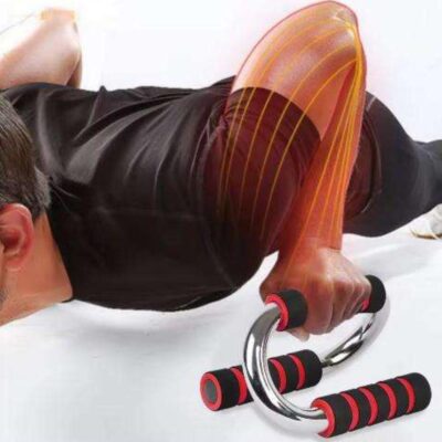 SUPORTE PARA FLEXAO APOIO DE CHAO BARRA TREINO OMBRO TRICEPS PEITO ABDOMEN PRANCHA ACADEMIA EM CASA APARELHO PUSH UP FIT - Imagem 5