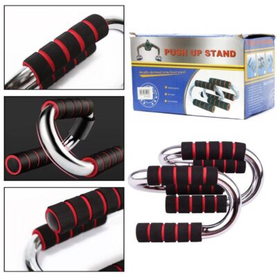 SUPORTE PARA FLEXAO APOIO DE CHAO BARRA TREINO OMBRO TRICEPS PEITO ABDOMEN PRANCHA ACADEMIA EM CASA APARELHO PUSH UP FIT - Imagem 7