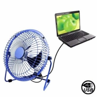 VENTILADOR EM METAL DE MESA NOTEBOOK MINI CIRCULADOR AR USB POTENTE CASA CARRO ARTICULAVEL SILENCIOSO PORTATIL - Imagem 2