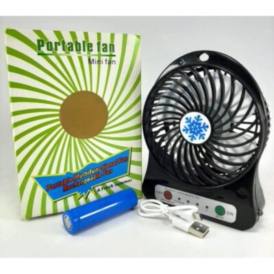 VENTILADOR PORTATIL MINI CIRCULADOR DE AR DE MESA SEM FIO 3 VELOCIDADES LANTERNA MULTIFUNCIONAL RECARREGAVEL - Imagem 2