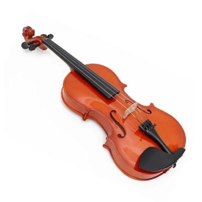VIOLINO 1/4 ACUSTICO LUXO COMPLETO MALETA ARCO MADEIRA COM BREU CAVALETE VIOLINISTA INICIANTE INFANTIL ADULTO ESTOJO - Imagem 3