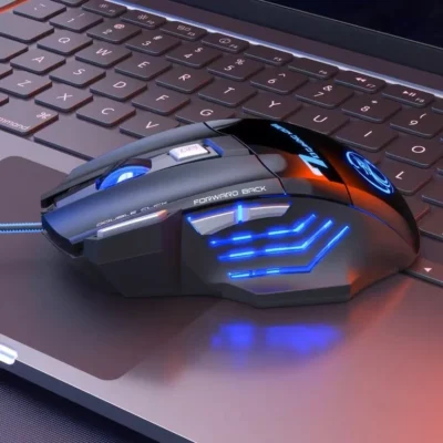 Mouse gamer para jogo computador 3200dpi com LED laser X7 USB Botões Profission - Imagem 3