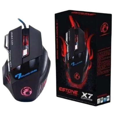 Mouse gamer para jogo computador 3200dpi com LED laser X7 USB Botões Profission - Imagem 2