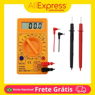Multímetro Digital DT-830 DCV ACV DCA Diodo Com Bateria 9V Medidor Precisão Eletrônicos Ferramenta Profissional Assistência Tech - Imagem 2