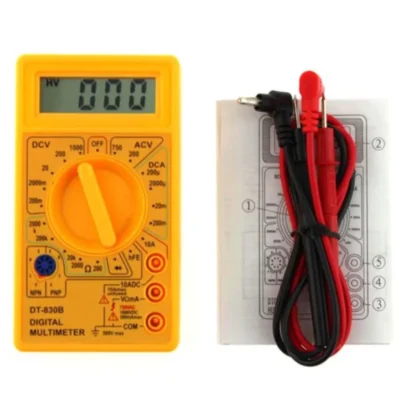 Multímetro Digital DT-830 DCV ACV DCA Diodo Com Bateria 9V Medidor Precisão Eletrônicos Ferramenta Profissional Assistência Tech - Imagem 3
