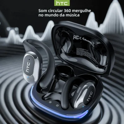 HTC NE17 Bluetooth AI Earphones OWS Sport Headphones HD Bass Wireless Headphones Comfortable Ultra-light Translator Earbuds - Imagem 2