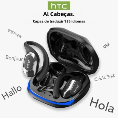 HTC NE17 Bluetooth AI Earphones OWS Sport Headphones HD Bass Wireless Headphones Comfortable Ultra-light Translator Earbuds