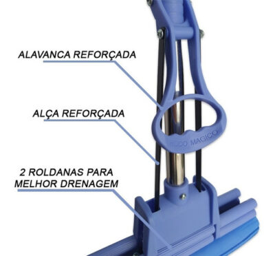 Rodo Mágico Azul Retrátil Esfregao Mop Limpeza Espuma PVA - Imagem 5
