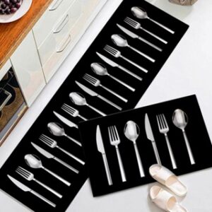 Kit Tapetes E Passadeira Antiderrapante Para Cozinha 2 peças
