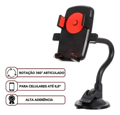 Suporte Veicular Universal Para Celular Ventosa It Blue LE-023 - Imagem 5