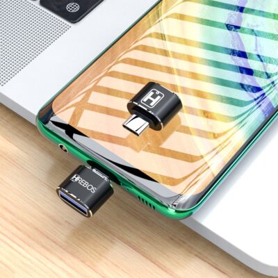 Adaptador OTG Tipo C Macho Para USB 2.0 Fêmea Hrebos HS-337 - Imagem 4