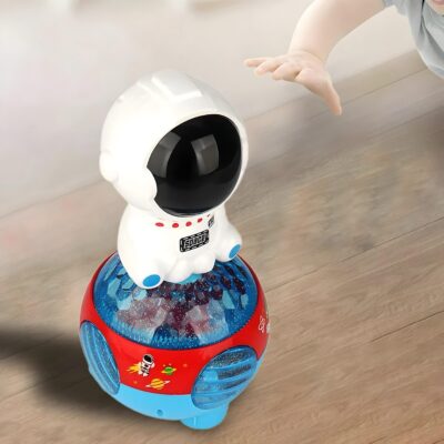 Brinquedo Robô Astronauta Com Música E LED Rotação 360° ZR138-21 - Imagem 4