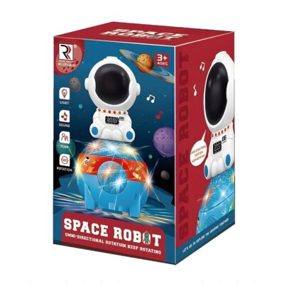 Brinquedo Robô Astronauta Com Música E LED Rotação 360° ZR138-21 - Imagem 2