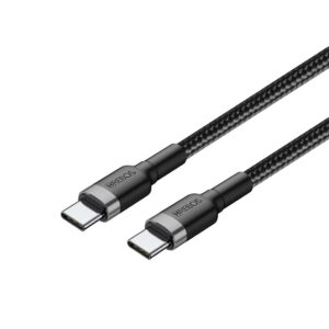 Cabo Nylon Tipo C Tipo C Turbo 3.0 1 Metro Preto Hrebos HS-338
