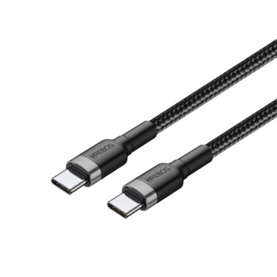 Cabo Nylon Tipo C Tipo C Turbo 3.0 1 Metro Preto Hrebos HS-338