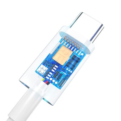 Cabo Turbo USB Para Tipo C 2 Metros Branco Hrebos HS-278 - Imagem 4