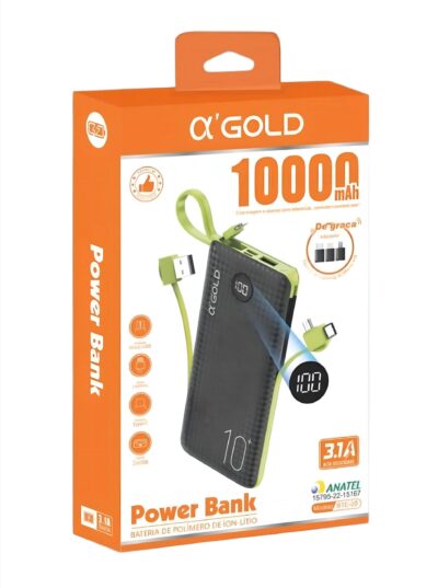 Carregador Portátil 4 Saídas 10000mAh 3.1A A'Gold BTE-09A - Imagem 6