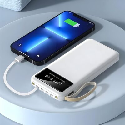 Carregador Portátil 4 Saídas Visor e Lanterna 10000mAh A'Gold BTE-18A - Imagem 5