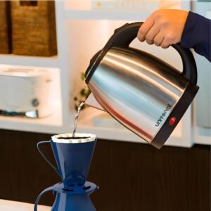 Chaleira Elétrica Inox 1,8L Com Base Aquecimento 220V Unitermi 182F-2