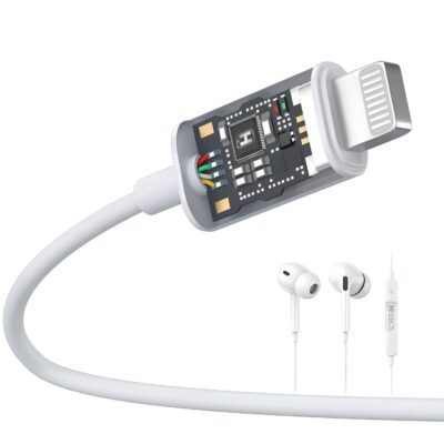 Fone De Ouvido Com Fio Entrada Lightning Hrebos HS-360 - Imagem 3