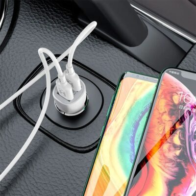 Fonte Veicular Com Duas Entradas USB 2.4A Hrebos HS-80 - Imagem 2