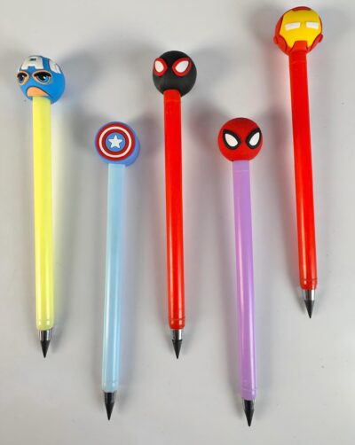 Kit Borracha Ponteira Encaixe Lápis Vingadores 5 Peças GB-21027 - Imagem 8