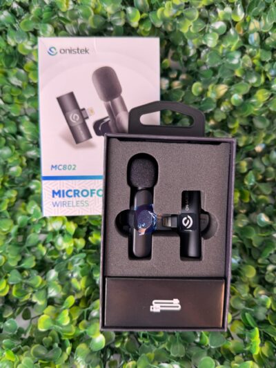 Microfone Lapela Sem Fio Lightning Plug And Play Onistek MC802 - Imagem 7