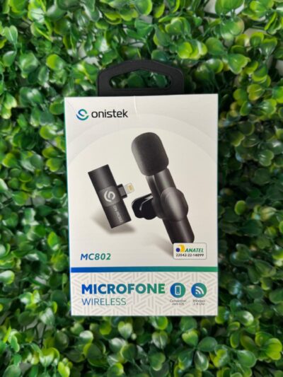 Microfone Lapela Sem Fio Lightning Plug And Play Onistek MC802 - Imagem 8