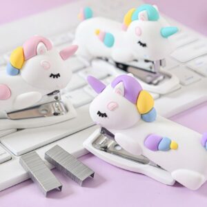 Mini Grampeador Unicórnio Rainbow Divertido Fofo MX86018
