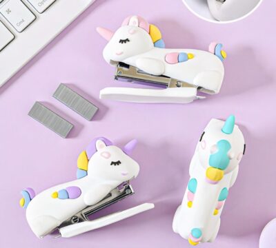 Mini Grampeador Unicórnio Rainbow Divertido Fofo MX86018 - Imagem 2
