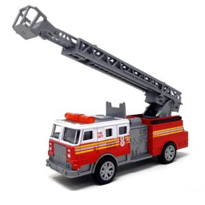 Miniatura Caminhão Bombeiros Com Escada Escala 1:32 XZ-1788