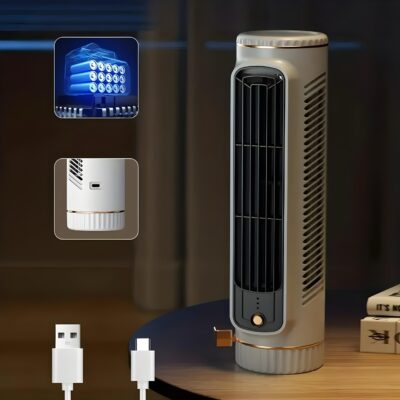 Ventilador De Mesa Torre Recarregável 3 Velocidades DF-ILV045 - Imagem 3