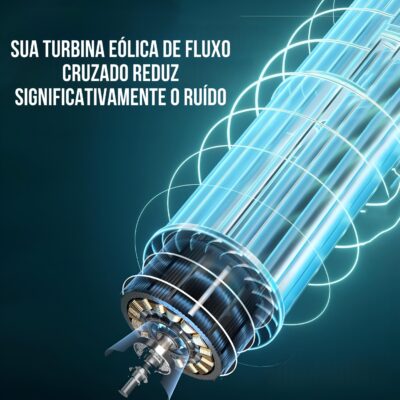 Ventilador De Mesa Torre Recarregável 3 Velocidades DF-ILV045 - Imagem 5