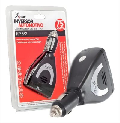 Inversor Automotivo Tensão 12V 110V 75W Tomada USB Knup KP-552 - Imagem 3