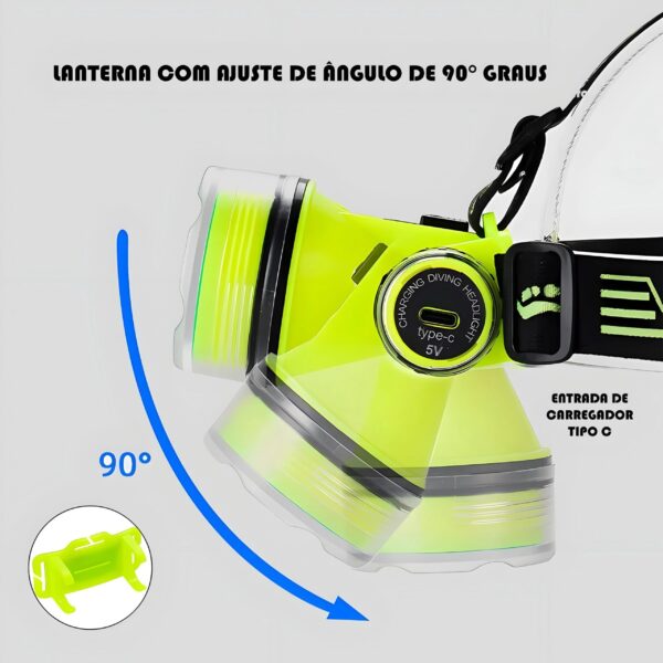 Lanterna De Cabeça Mergulho Trilha Recarregável Onex LAN-7500 - Imagem 6